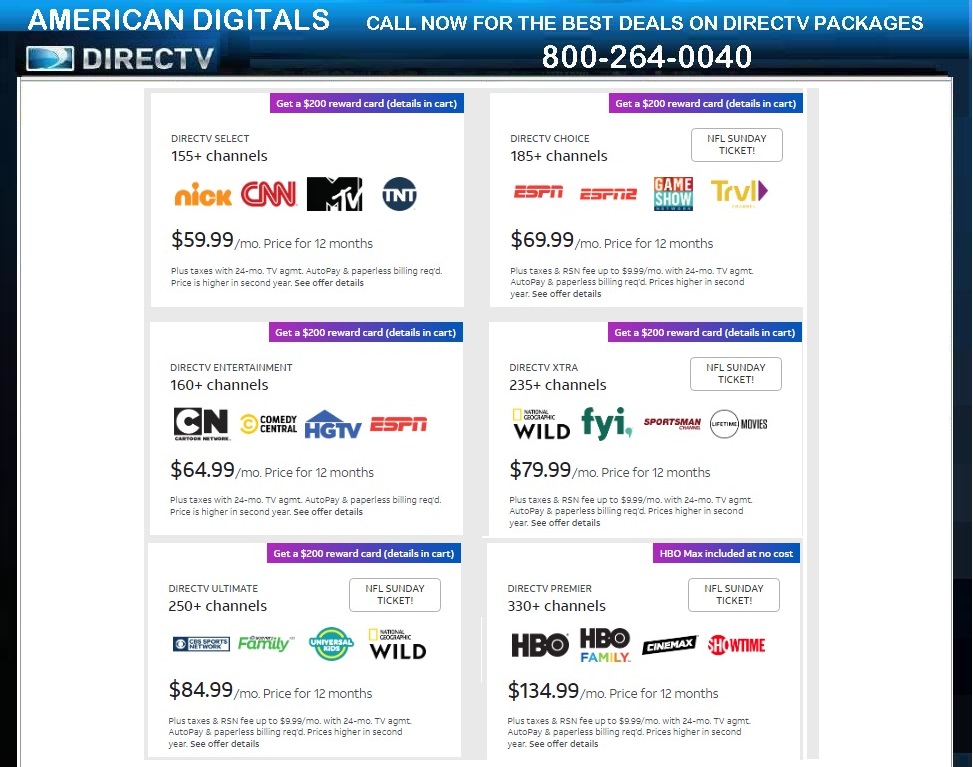 Get the best directv packages in los angeles now